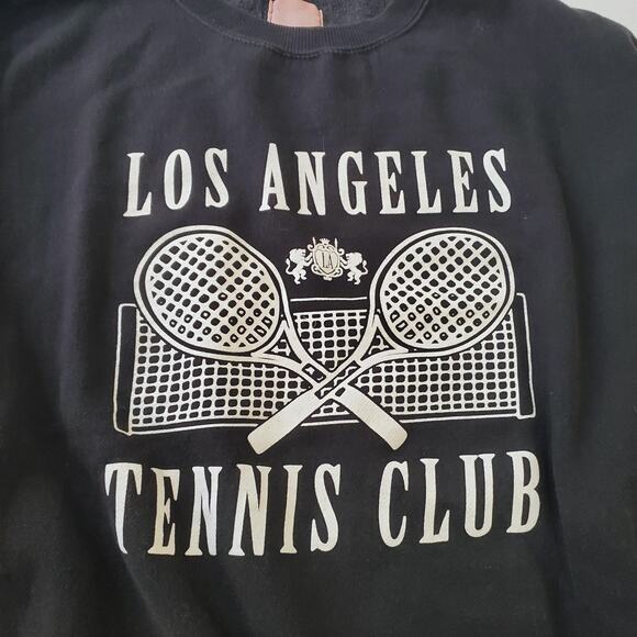 Show Me Your Mumu Sweatshirt Womens XL Black Los Angeles Tennis Club Graphic - Picture 2 of 7